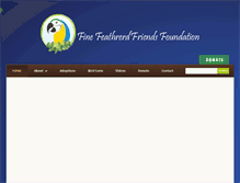 Tablet Screenshot of finefeatheredfriendsfoundation.org